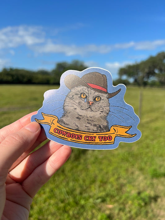 Cat Cowboy Sticker