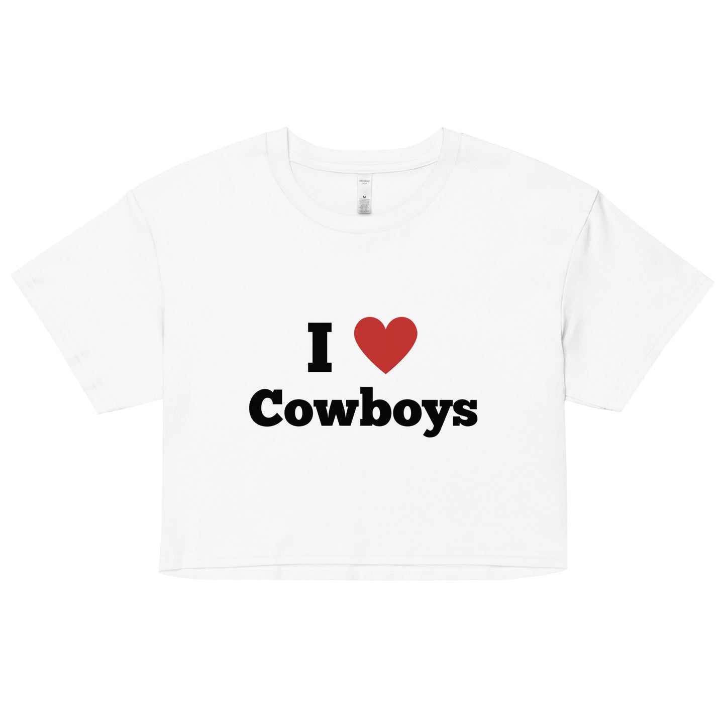 I love Cowboys crop top