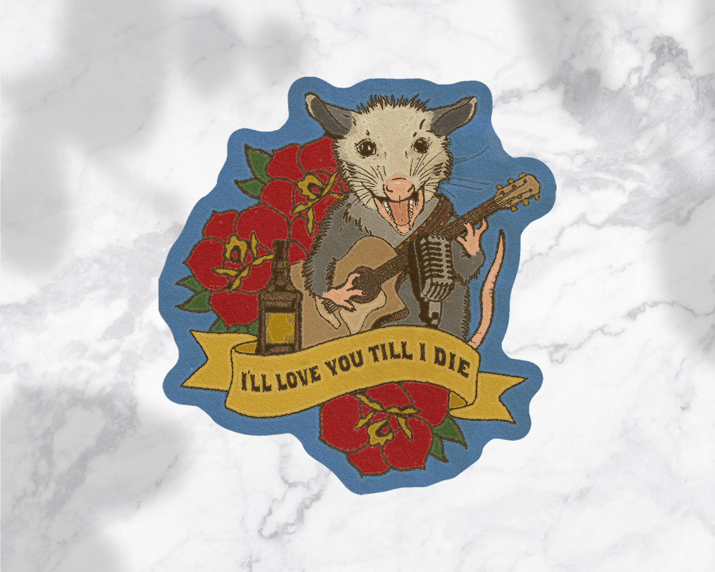 Love You Possum Sticker